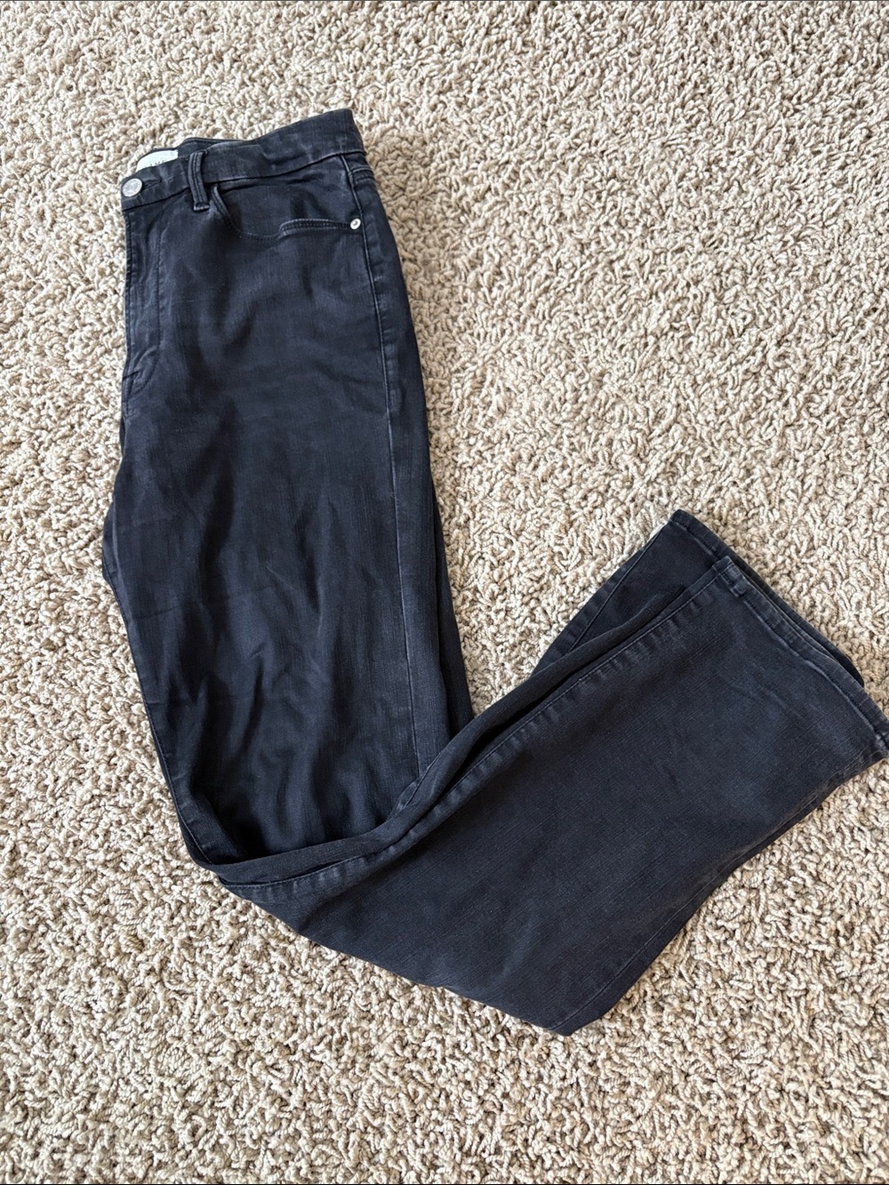 Frame Denim Le Super High Straight Classic Black Women's Jeans